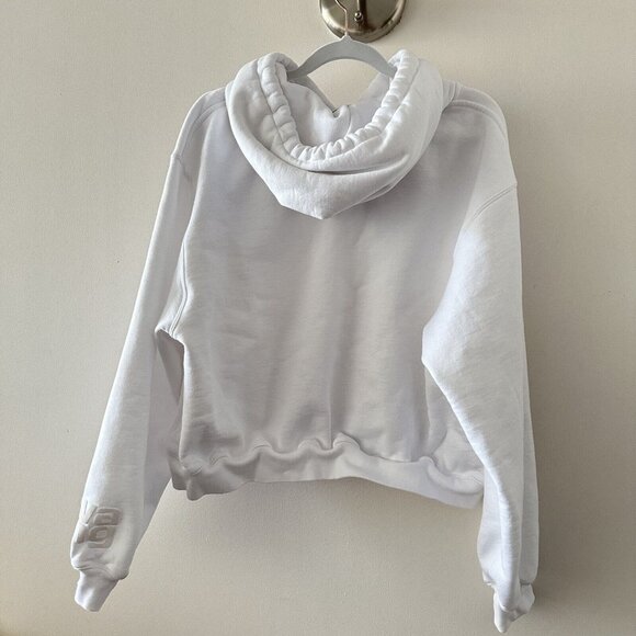 Alexander Wang PUFF LOGO HOODIE IN STRUCTURED TERRY Sz M - Picture 6 of 8